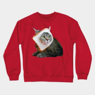 Cat in bread painting Crewneck Sweatshirt